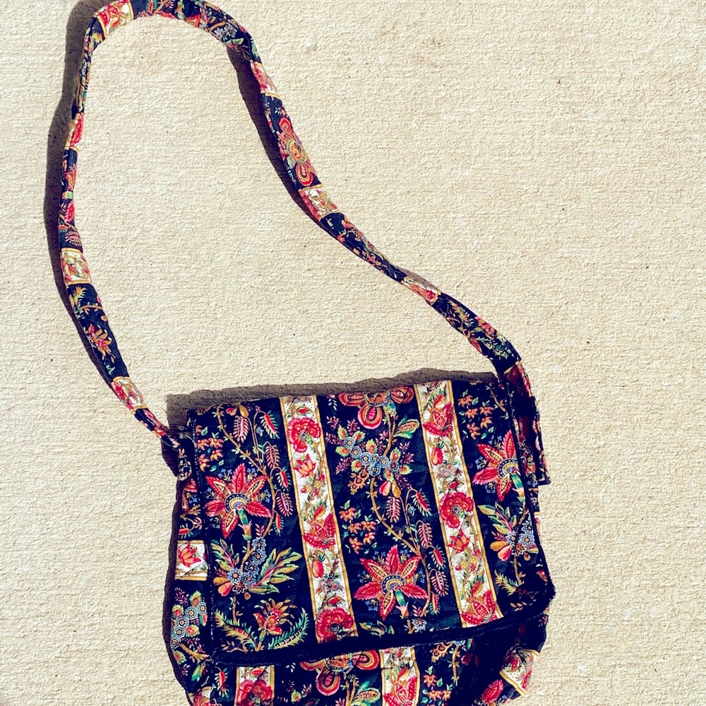 Handmade floral crossbody bag